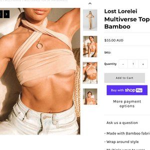 Lost Lorelei Multiverse Top in Tan Bamboo